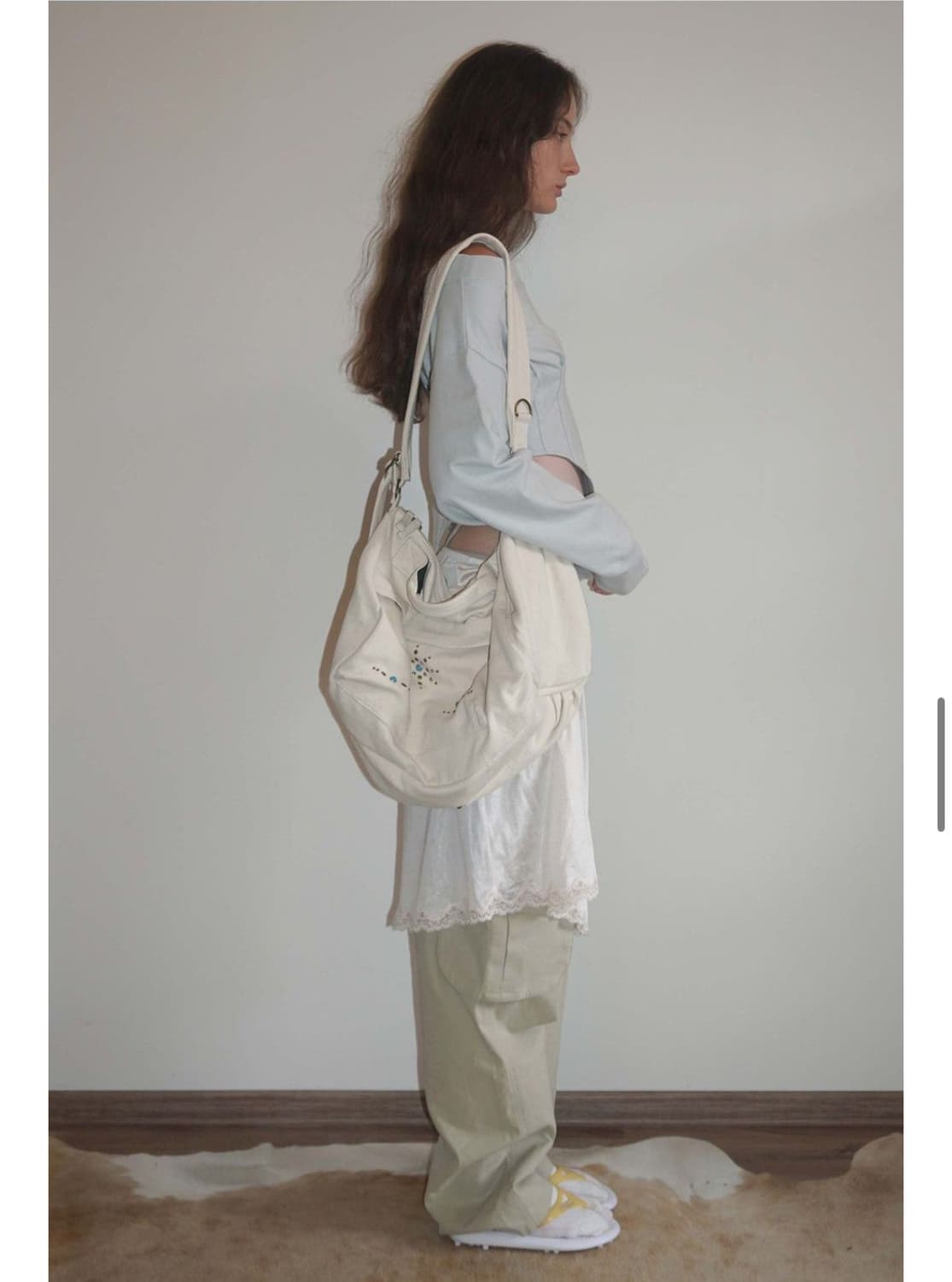 스컬프터 가방 Three-Way Stud Twill Bag Natural 상품이미지3