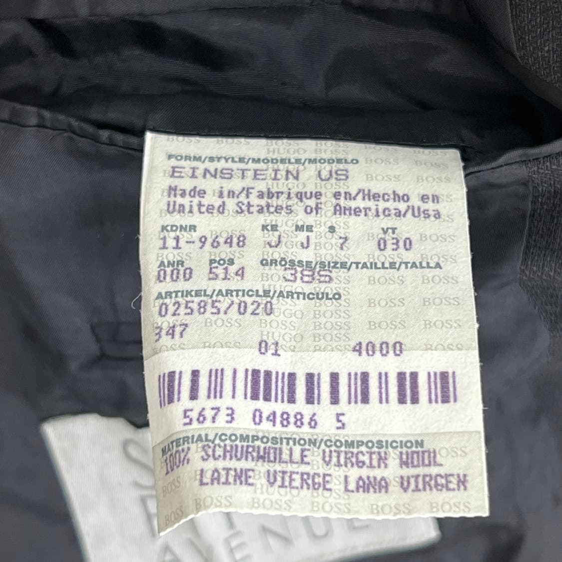 휴고 보스 블랙 싱글 블레이저 38S 상품이미지8