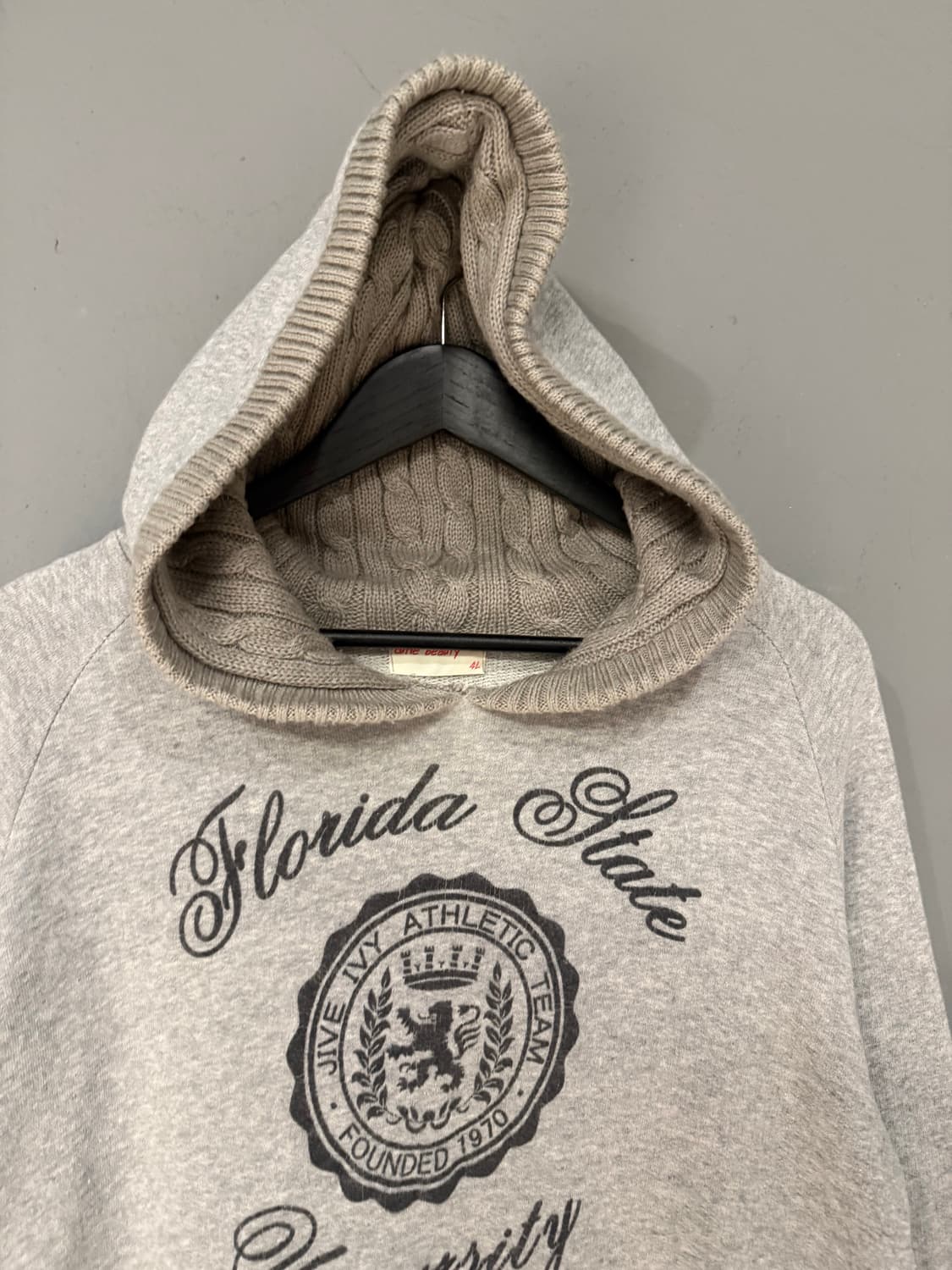 Kawaii knit layered lettering hoodie 상품이미지6