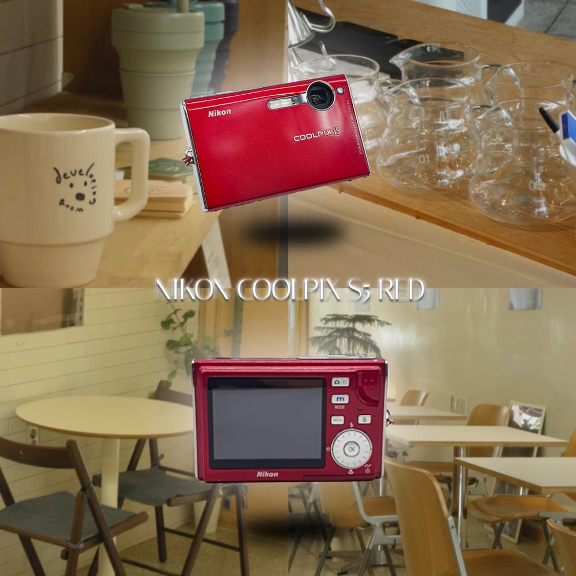 작례⭕️ 니콘 쿨픽스 S5 레드버건디🍷 빈티지 디카 디지털카메라 상품이미지1