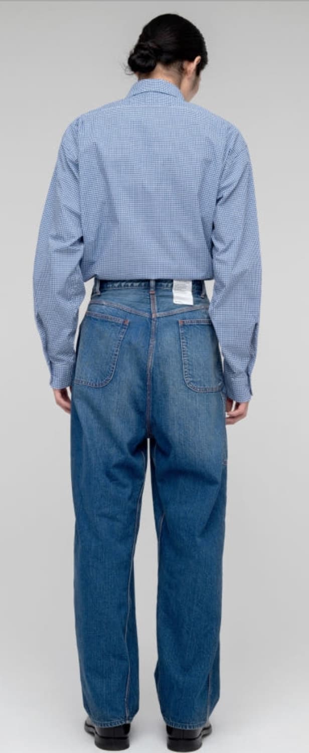 시오타 데님 페인터 팬츠 미디엄다크블루 5 상품이미지4