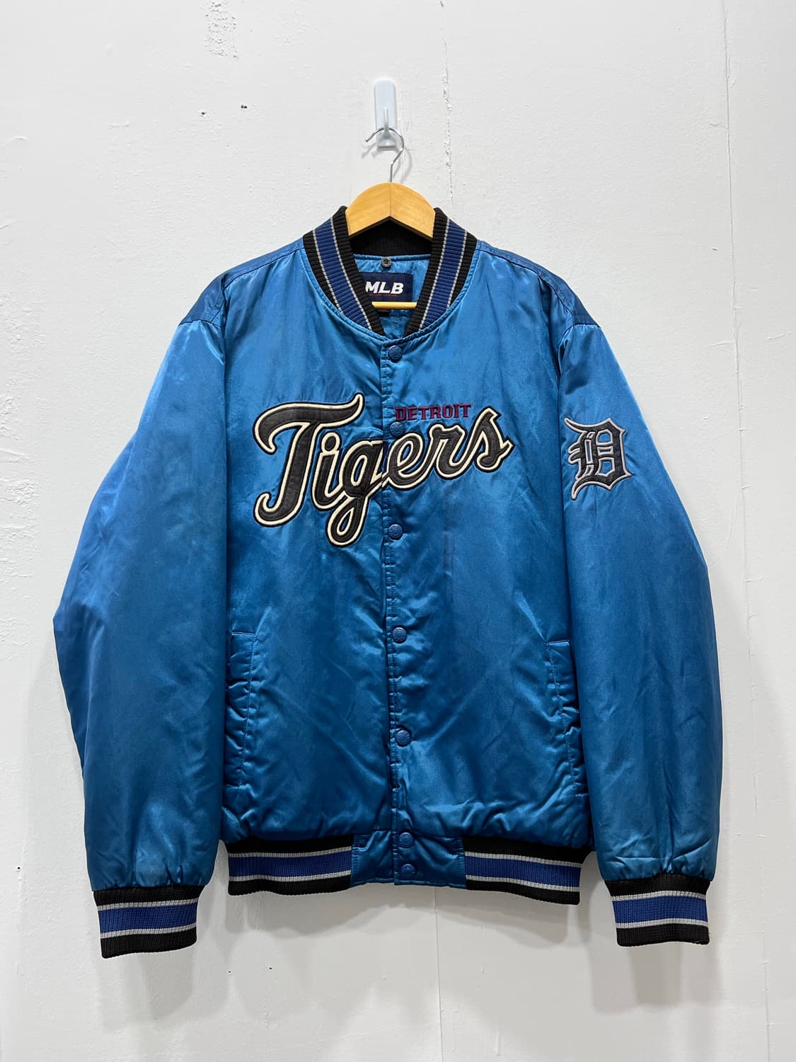 MLB 디트로이트 타이거즈 누빔 블루종 바시티자켓 105 상품이미지2