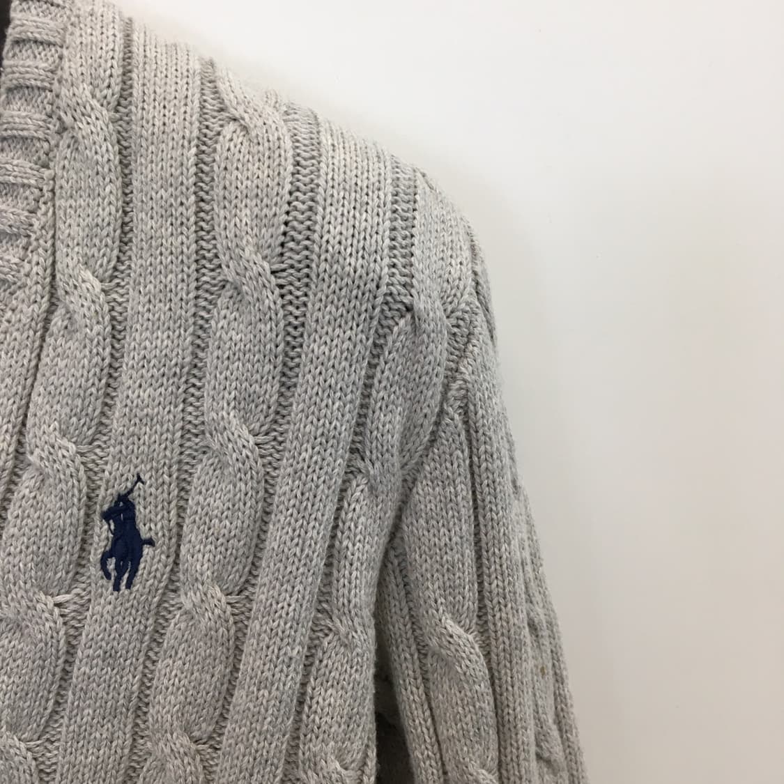 폴로 랄프로렌 상위라인 실버그레이 케이블니트 XS 상품이미지2