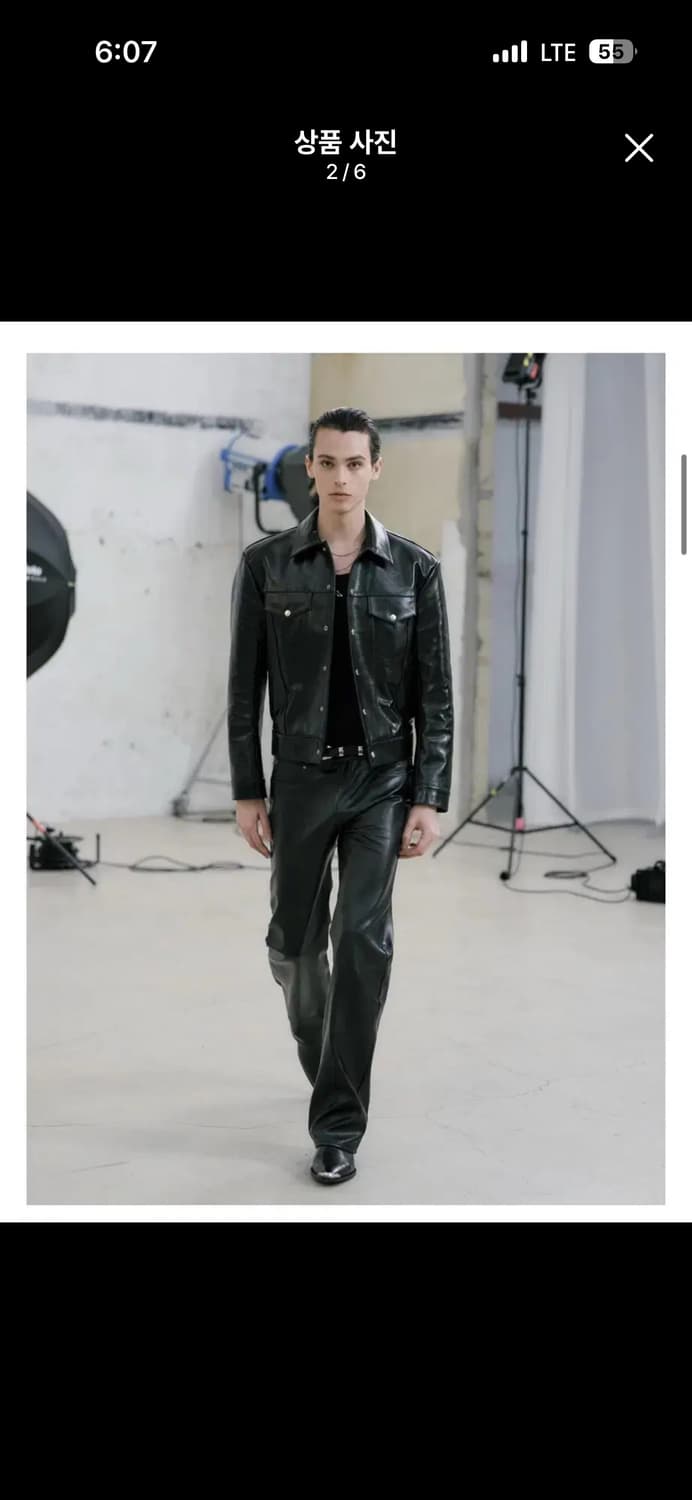 세비지 레더 트러커 자켓 XL 사이즈 상품이미지2