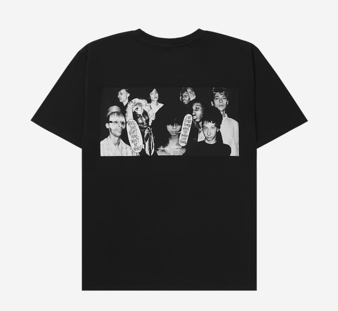 스투시 x 마틴 로즈 콜라주 피그먼트 다이드 티셔츠 블랙 상품이미지2