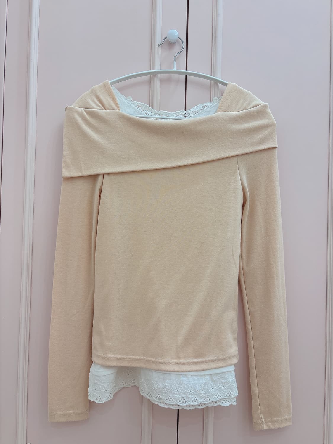 살구색 상의 코디 세트 (2개 구성 세트) 상품이미지1