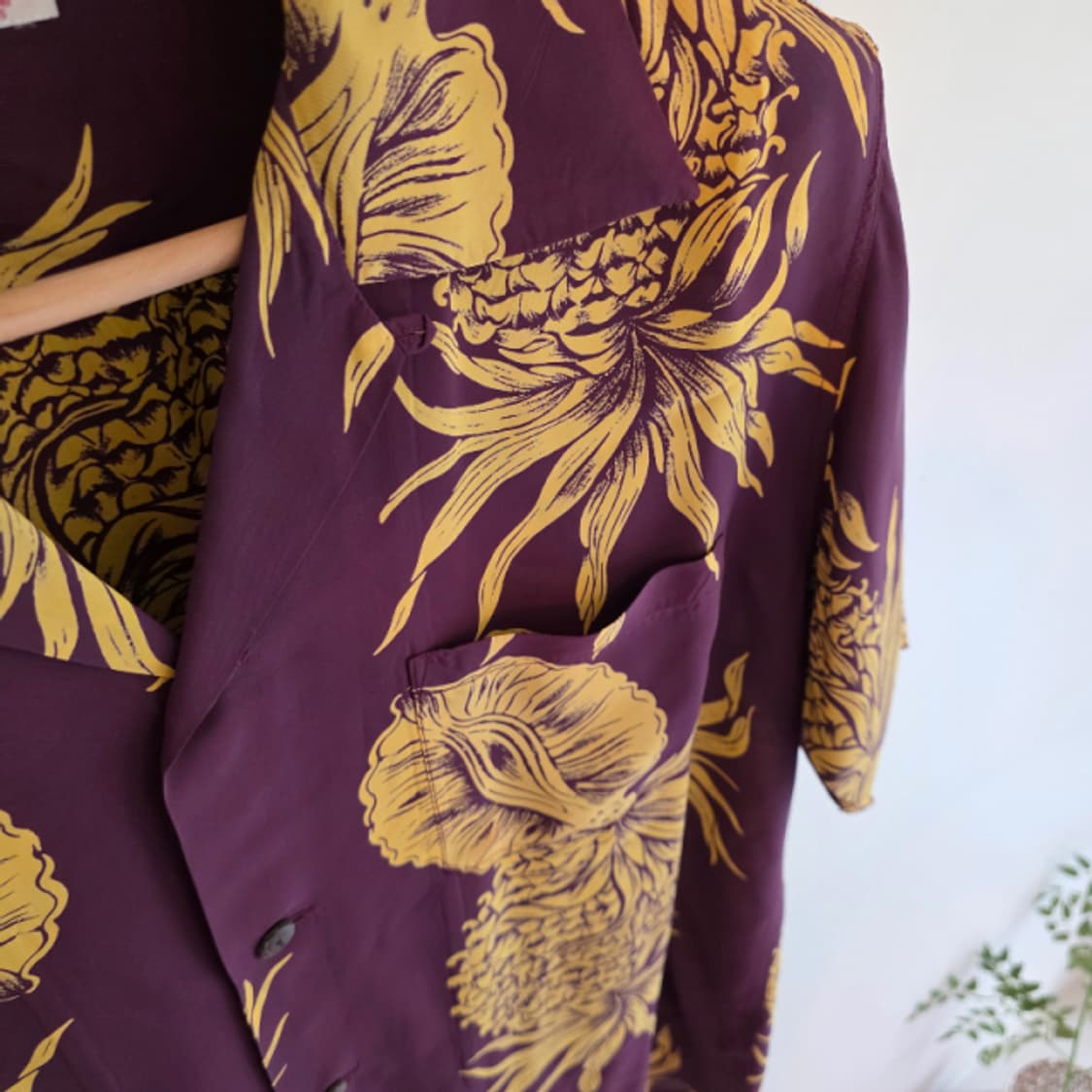 SUN SURF PINEAPPLE BORDER Rayon 알로하셔츠 상품이미지8