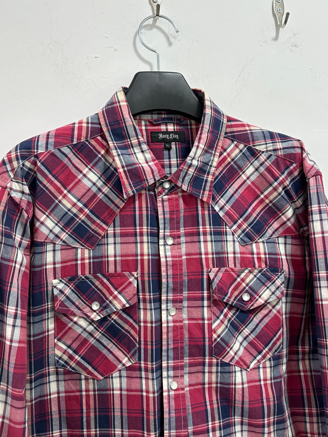 NAVY FLAG  red check shirts  상품이미지3