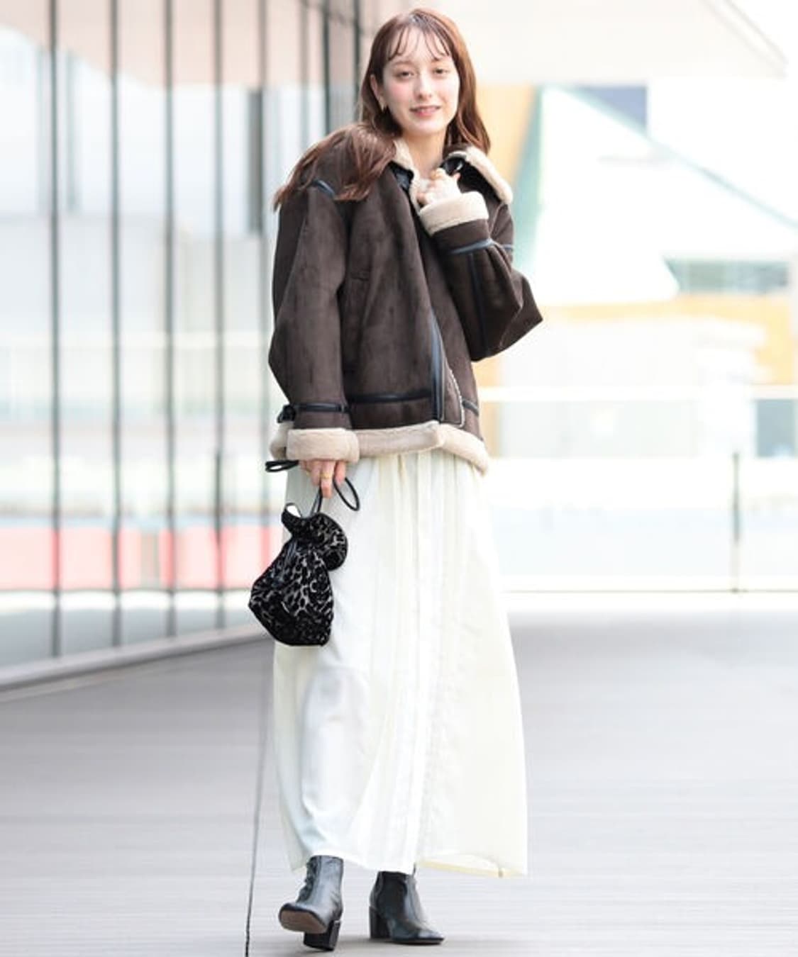 Ray BEAMS Fake Mouton Bomber Blouson 상품이미지3