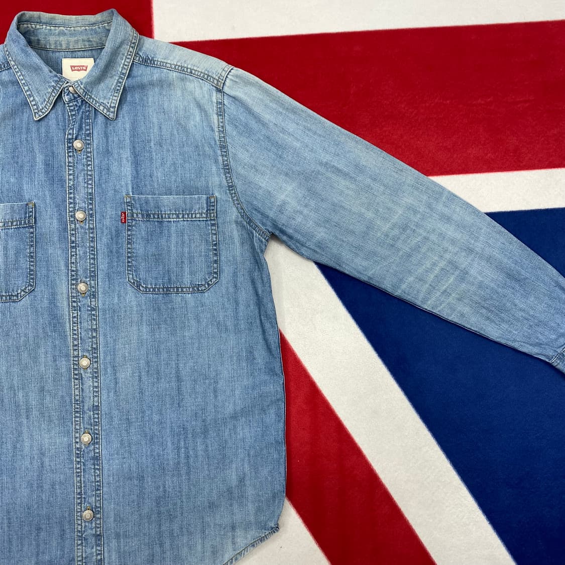 리바이스 데님 셔츠 S 실측 M  상품이미지8