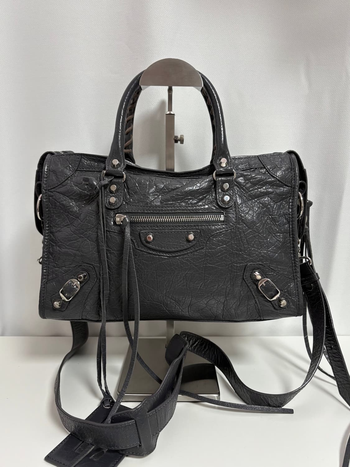 발렌시아가 시티 모터백 그레이 스몰 상품이미지1