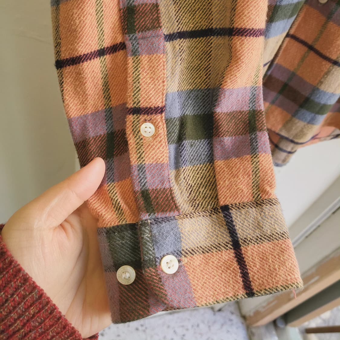 멀티체크 플란넬 셔츠 상품이미지4