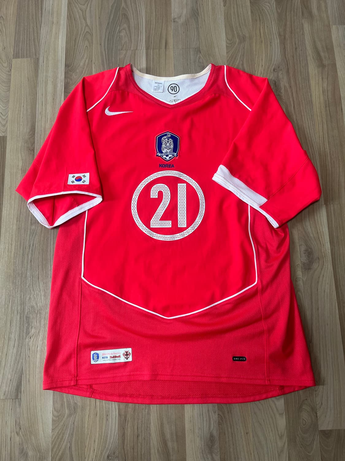 105/XL) 나이키 오리지널 오피셜 2004 대한민국 국대 박지성 상품이미지1