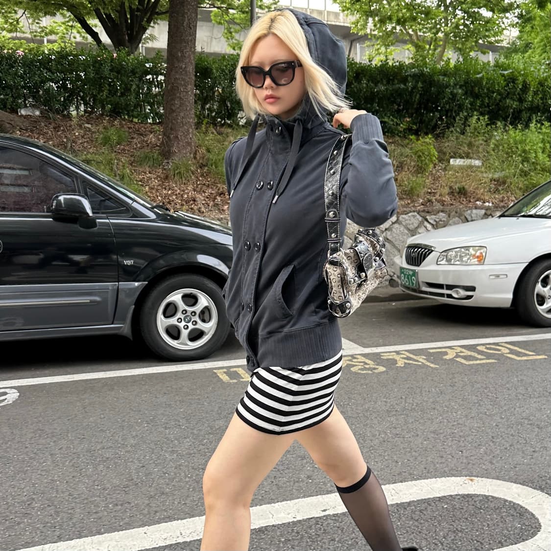 00s 빈티지 빈티지 스트라이프 원피스 상품이미지10