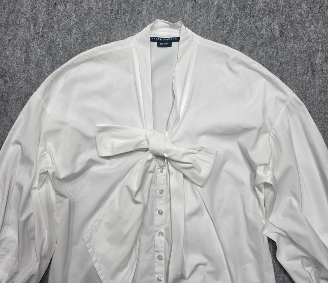 폴로 랄프로렌 리본 타이넥 버튼업 밴딩 커프스 디테일 7부 셔츠 6사이즈 상품이미지3