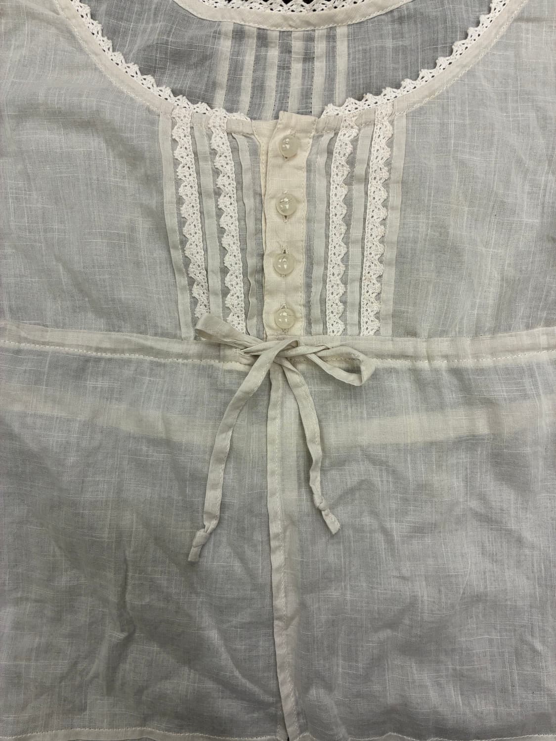 38)Japanese vintage 여성 레이스 디테일 반팔 블라우스 상품이미지3