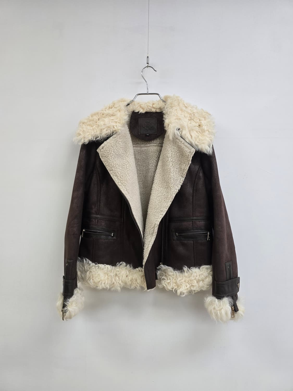 오야니 양털 양가죽 무스탕 집업 상품이미지3