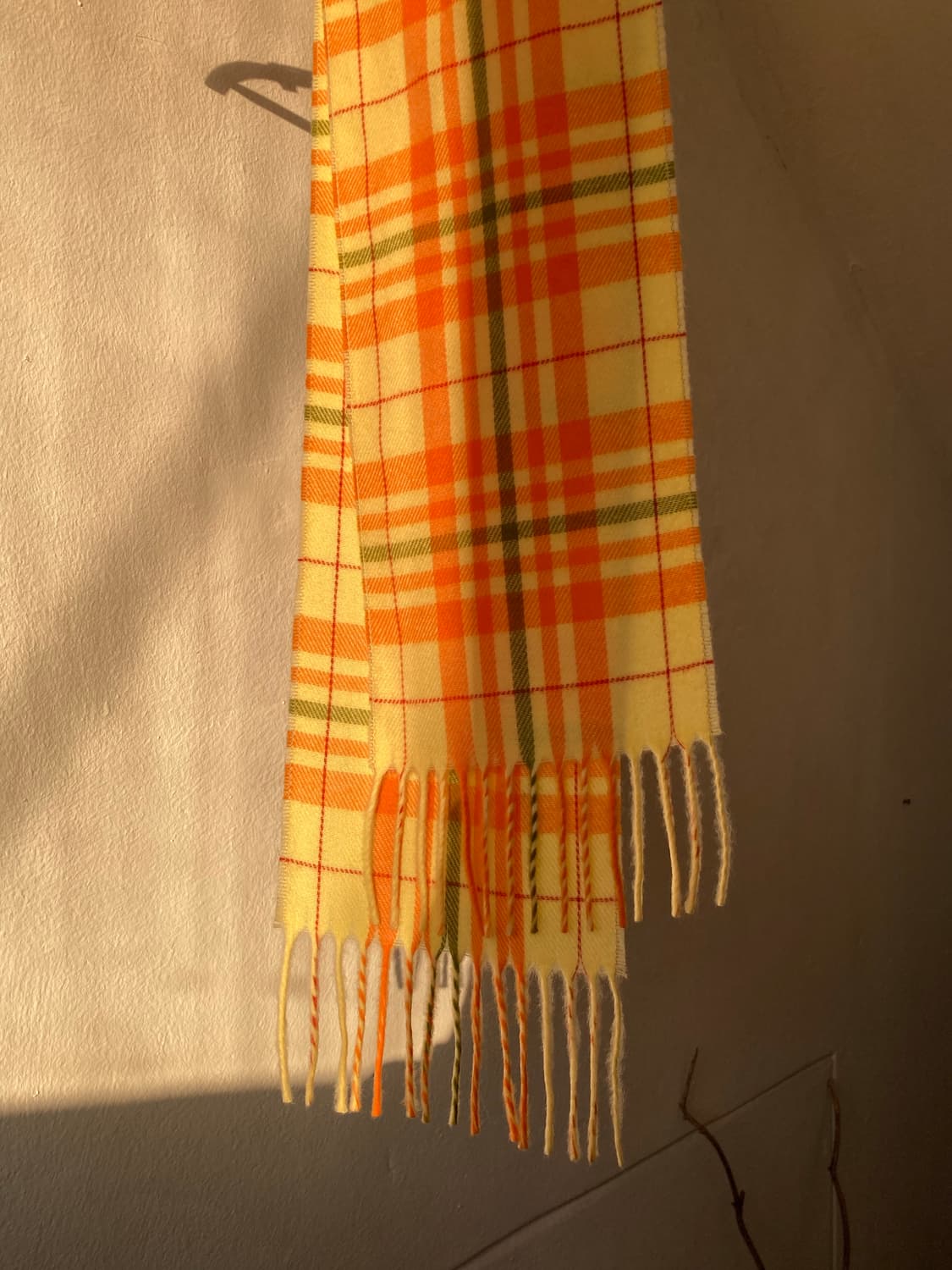 오렌지 체크 머플러 상품이미지2