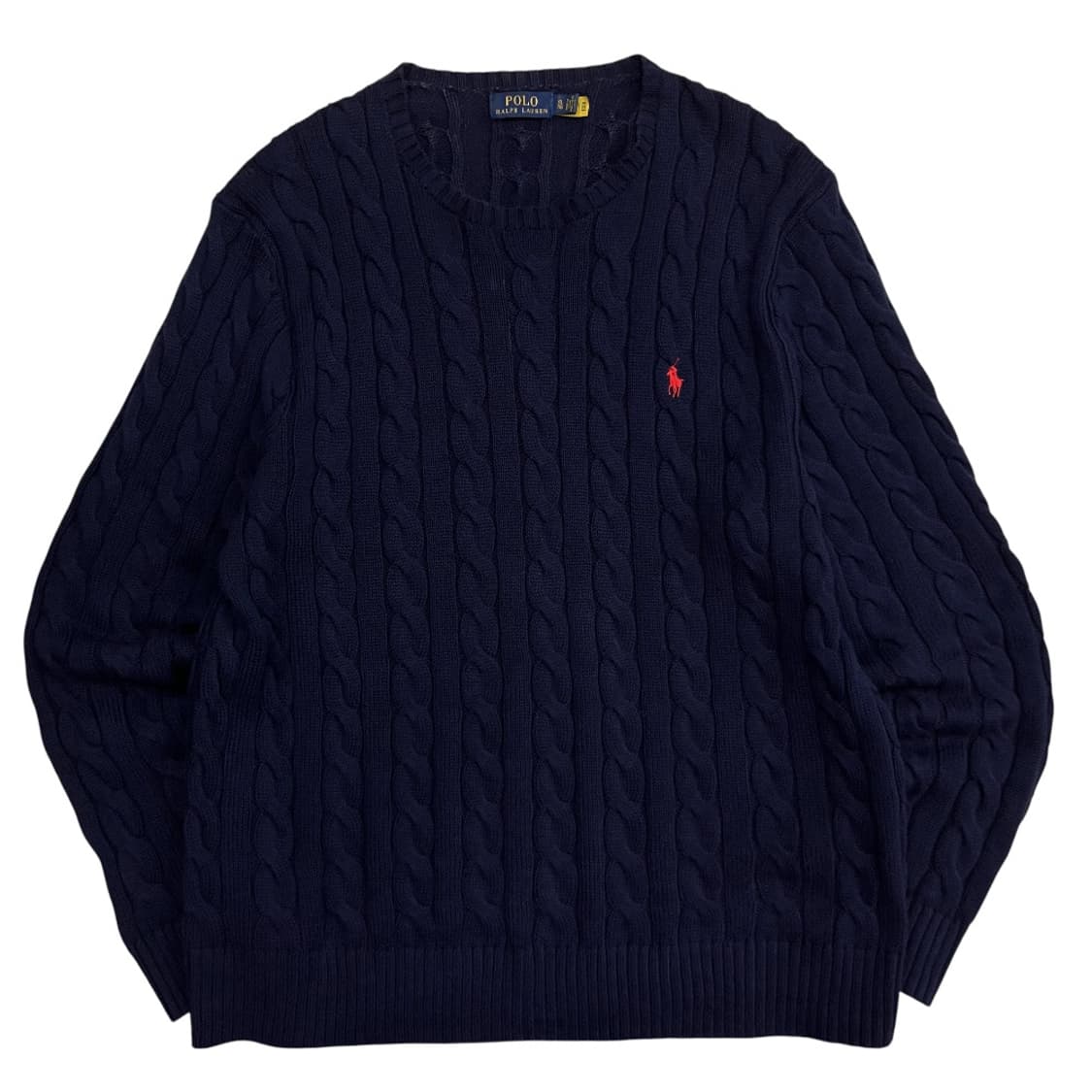 폴로 랄프로렌 레드포니 네이비 꽈배기 니트 XL 상품이미지2