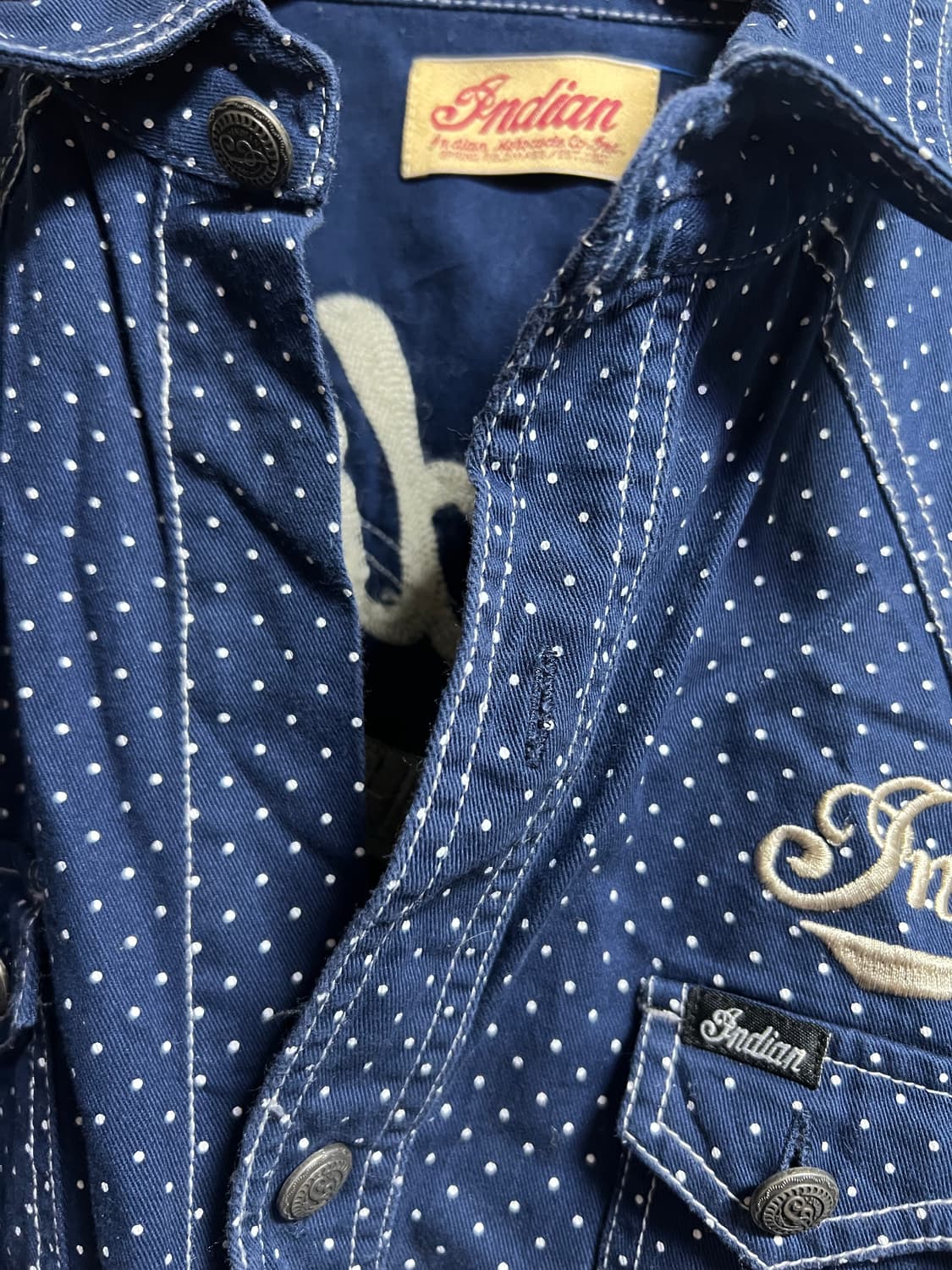 인디언 모터사이클 웨스턴 자수셔츠 상품이미지3