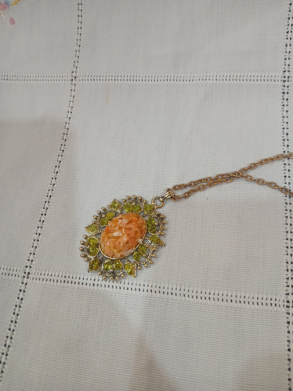 빈티지 천연 핑크산호 목걸이 상품이미지2