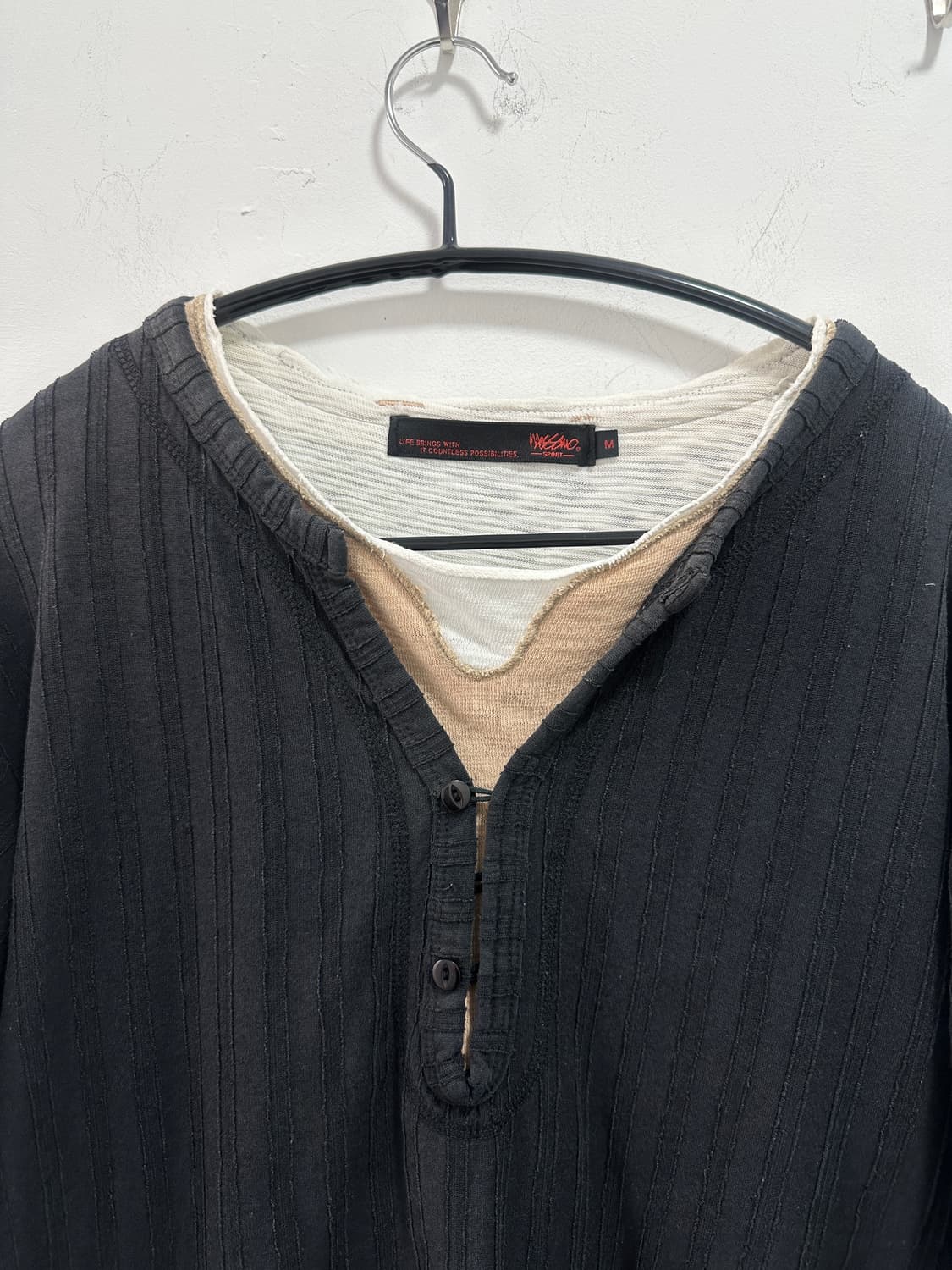 Fake layered black fade sleeve 상품이미지4