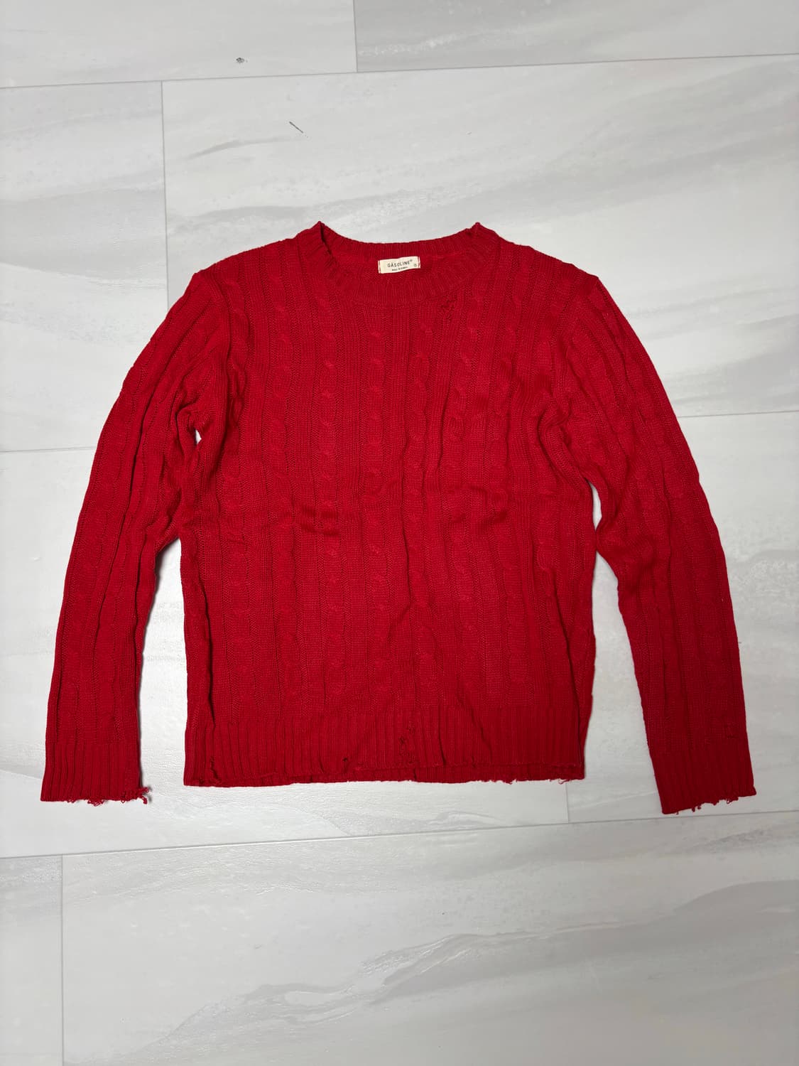 보세 데미지 케이블 니트 상품이미지1