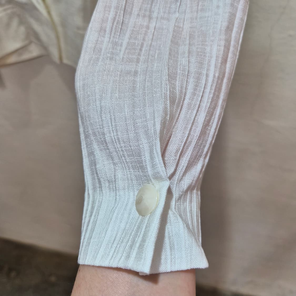 내추럴 아이보리 플리츠 썸머 숏 자켓 상품이미지8