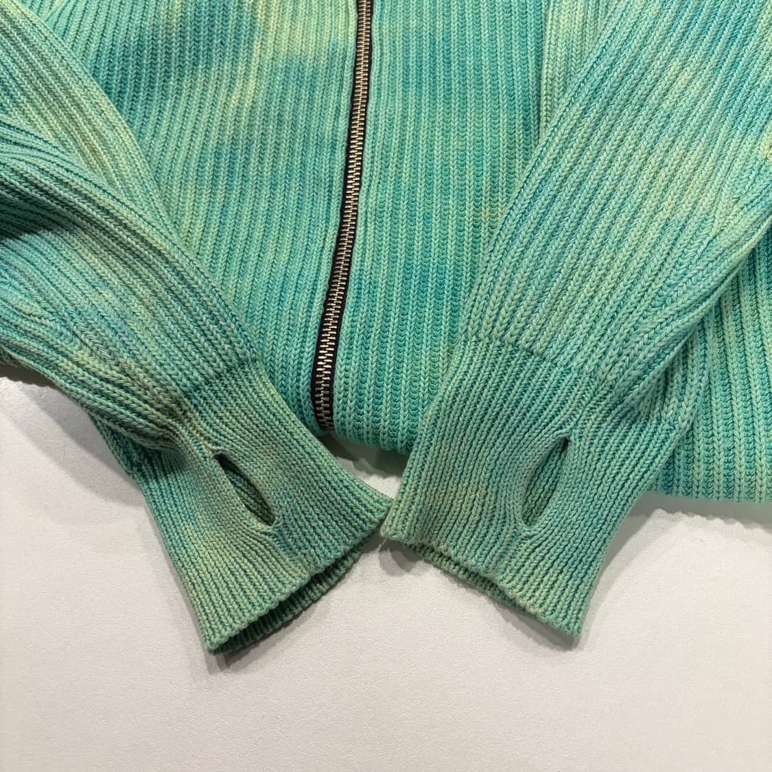 [M] MMLG 엠엠엘지 타이다이 니트 집업 그린 B936 상품이미지6