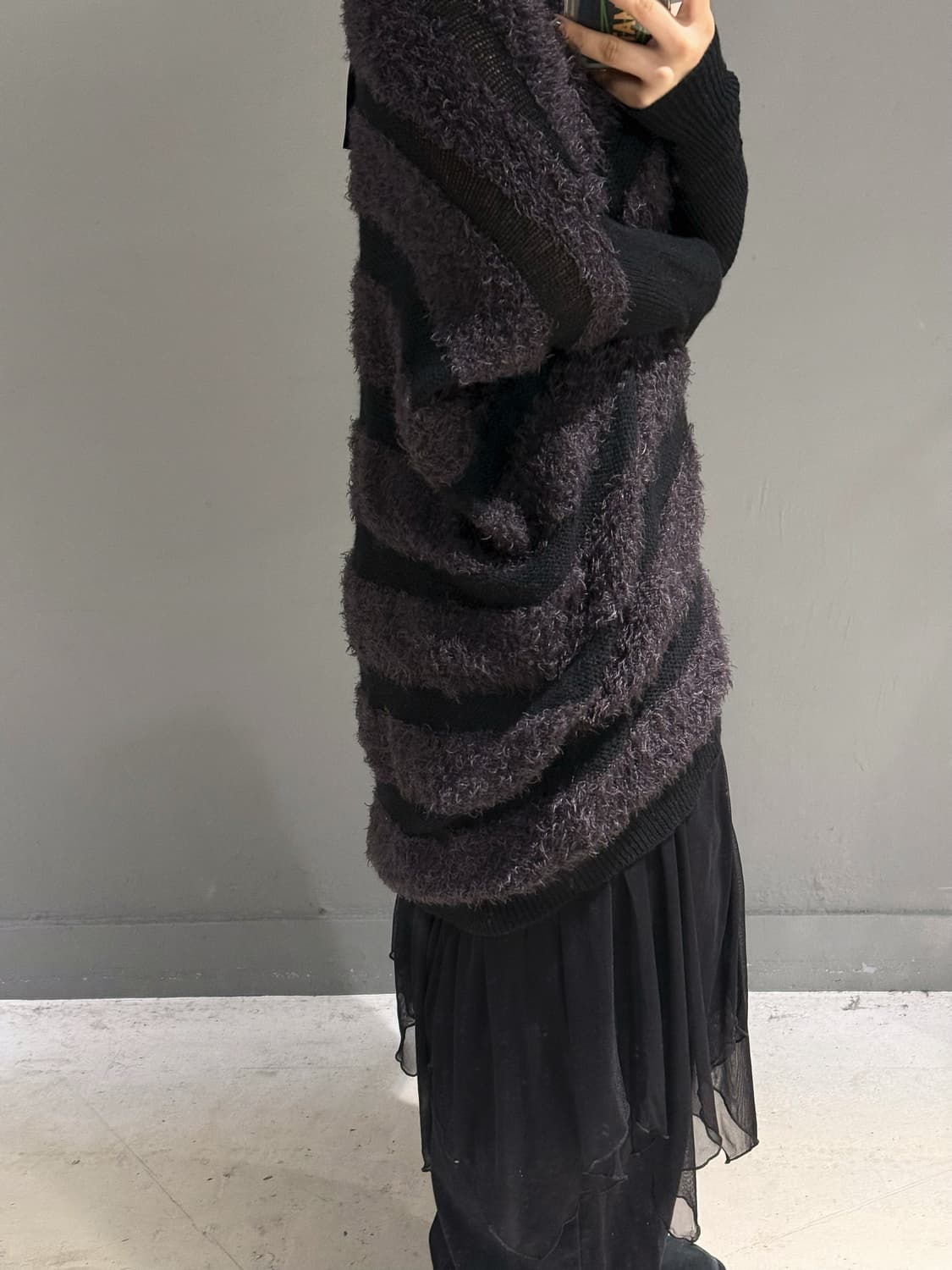 fluffy fur stripe pattern ops 상품이미지5