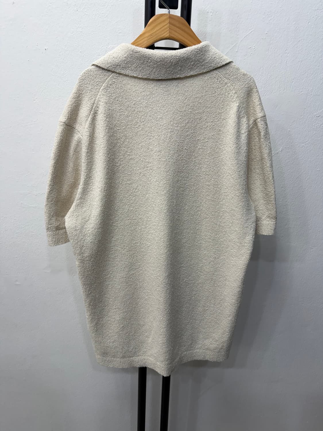 정품) COS 코스 남성 릴렉스핏 카라 니트 반팔 S 상품이미지4