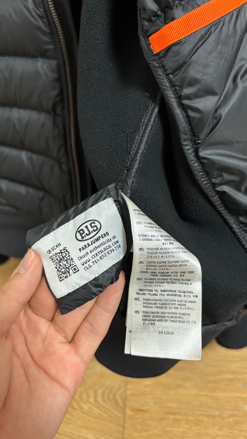 (정품) 파라점퍼스 패딩 봄버 자켓 블랙 니트패딩 경량패딩 상품이미지5