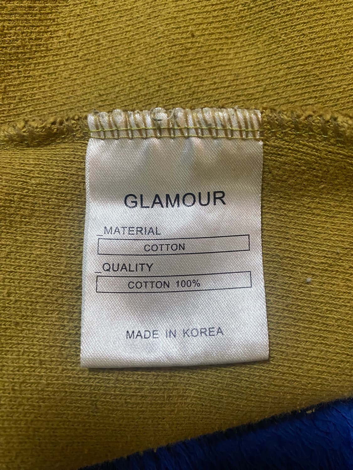 Glamour 글래머 루즈핏 그런지 스타일 니트 머스타드 그린 상품이미지6