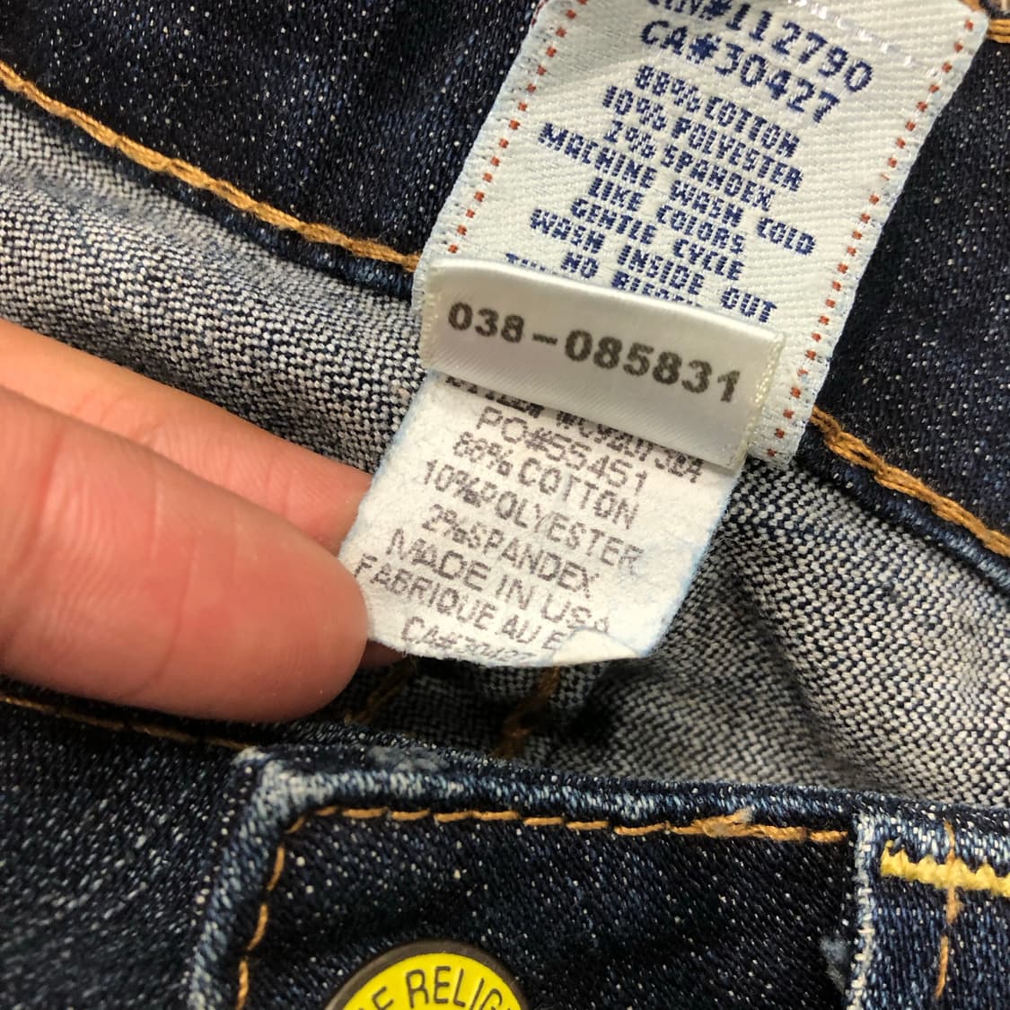 트루릴리전 부츠컷 워싱 데님 팬츠 상품이미지7