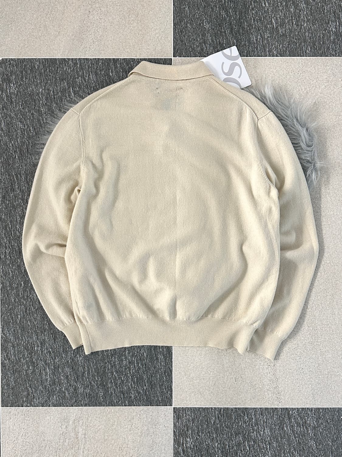 폴로 랄프로렌 아이보리 메리노울 카라 니트  상품이미지6