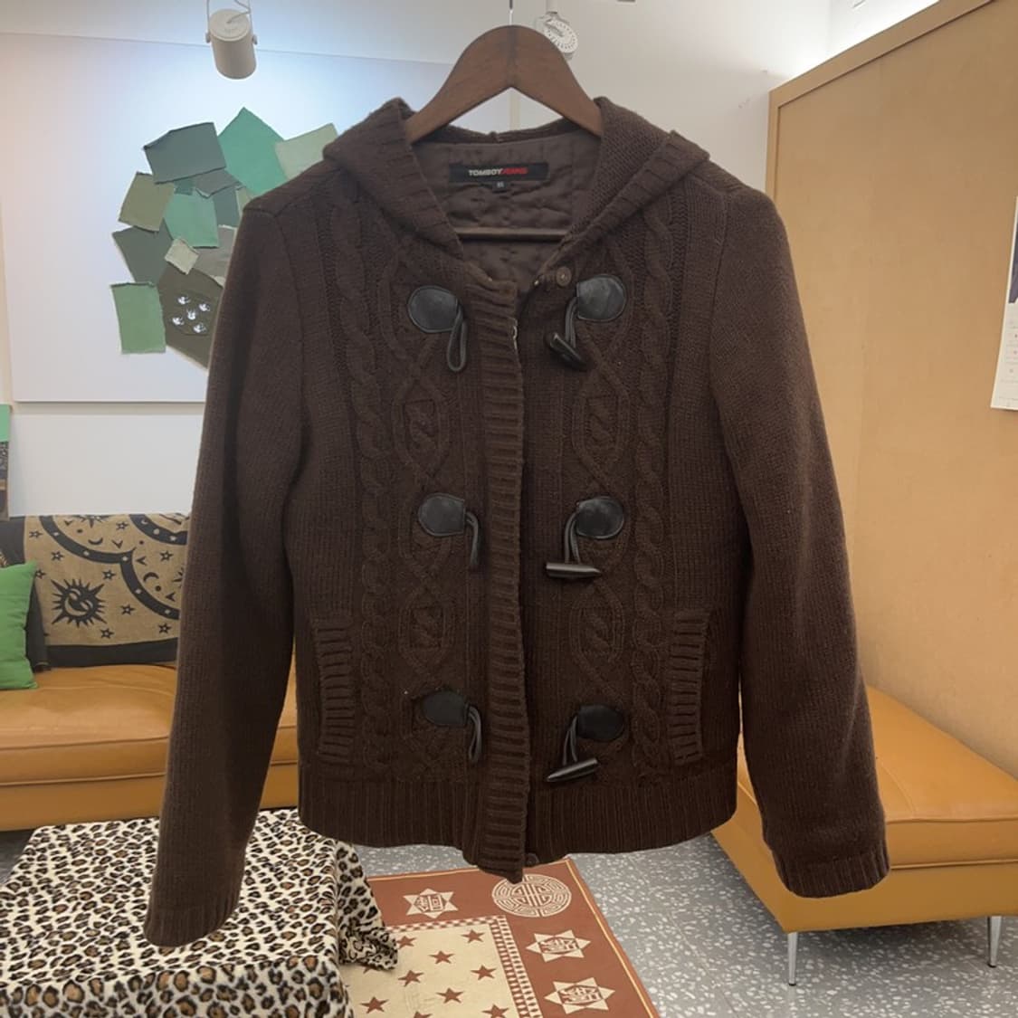 톰보이 진스 빈티지 캐주얼 떡볶이 집업 후드 가디건 85 C09410 상품이미지3