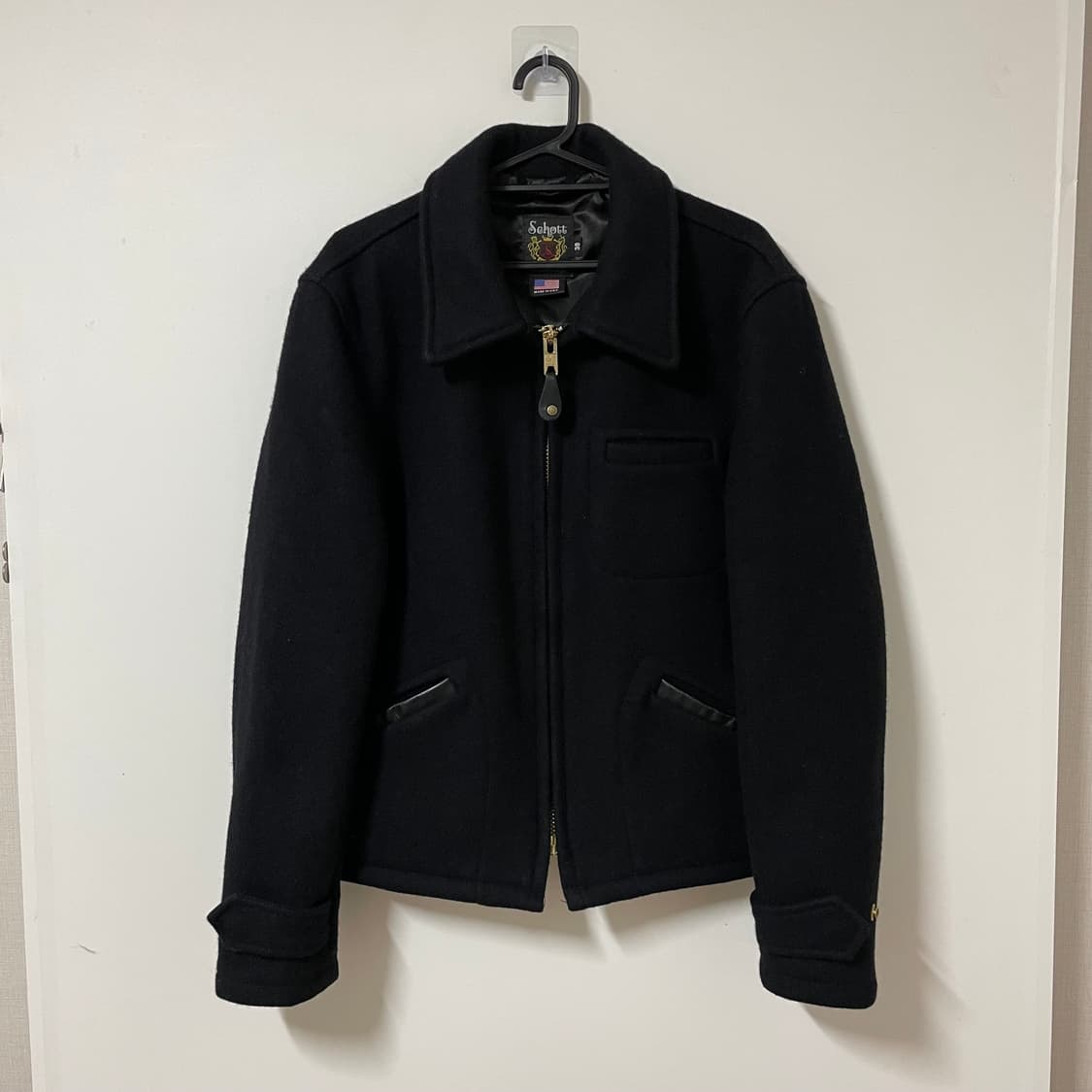 SCHOTT BLACK WOOL JACKET 상품이미지4