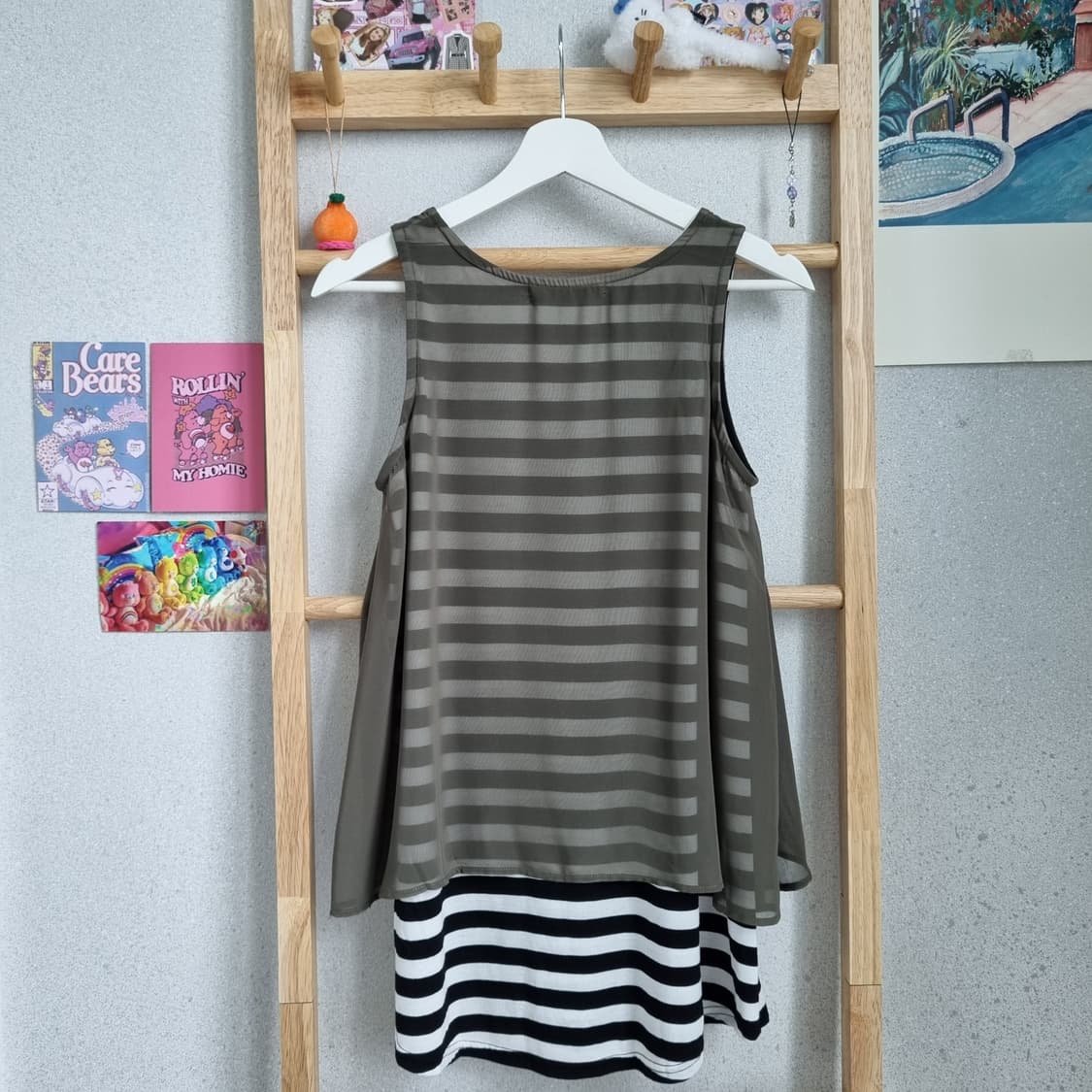 JPN Layered Stripe  sleeveless 상품이미지6