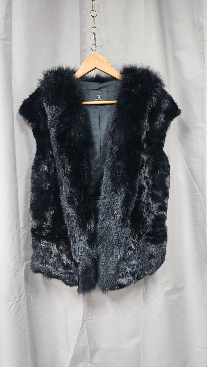솔레지아 폭스퍼 밍크 조끼 상품이미지1