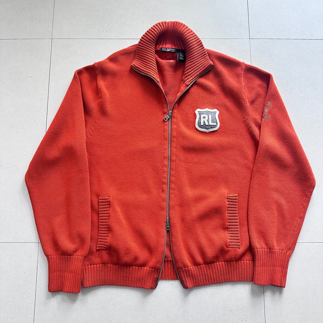 폴로 진스 빈티지 RL 패치 니트 집업 L 상품이미지1