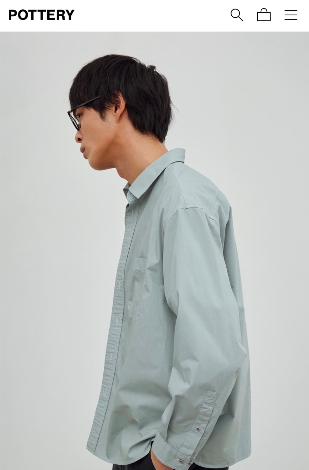 포터리 가먼트다이드 셔츠 100 상품이미지3