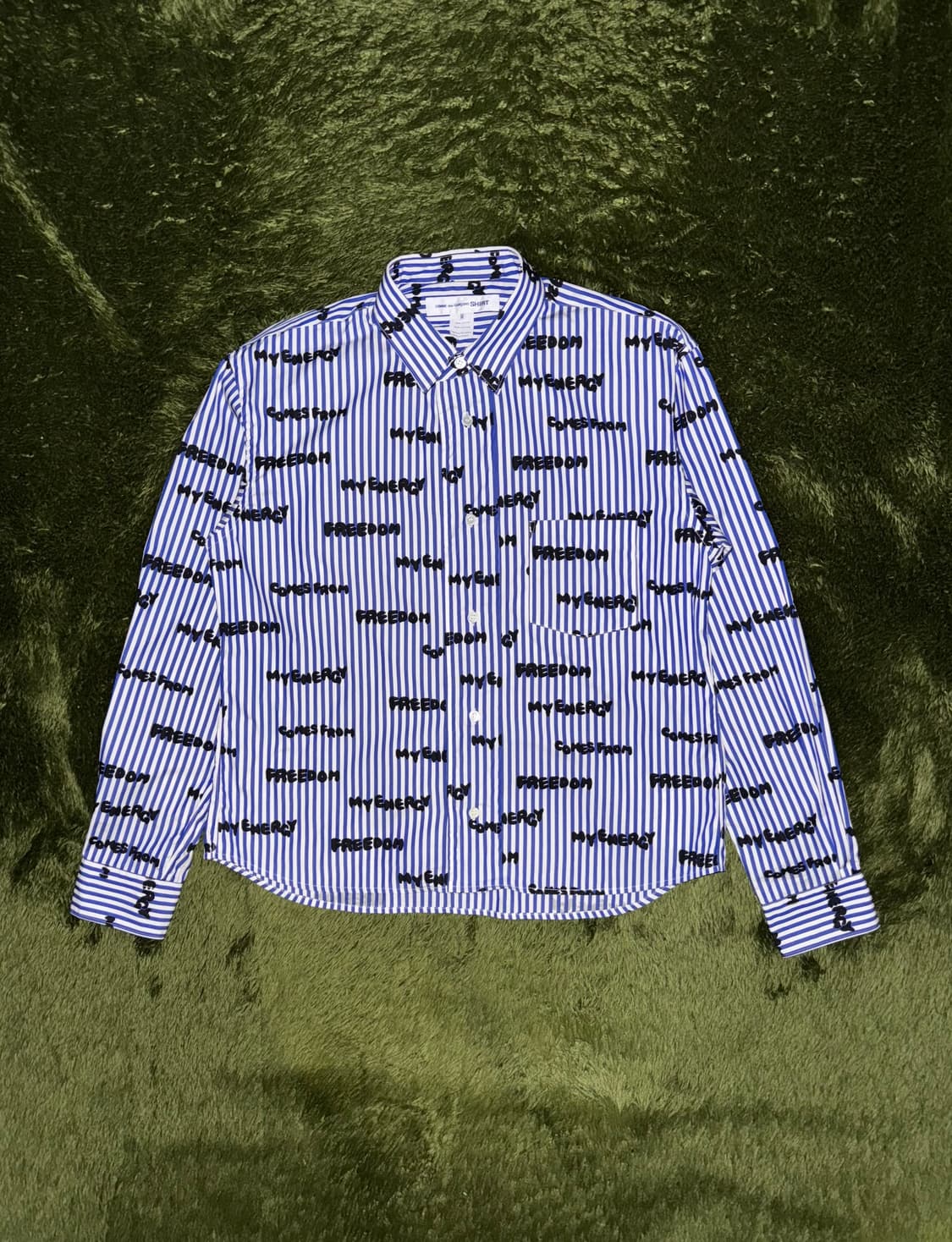 [M] 꼼데가르송 셔츠 24AW MADE IN FRANCE 레터링 셔츠 상품이미지1