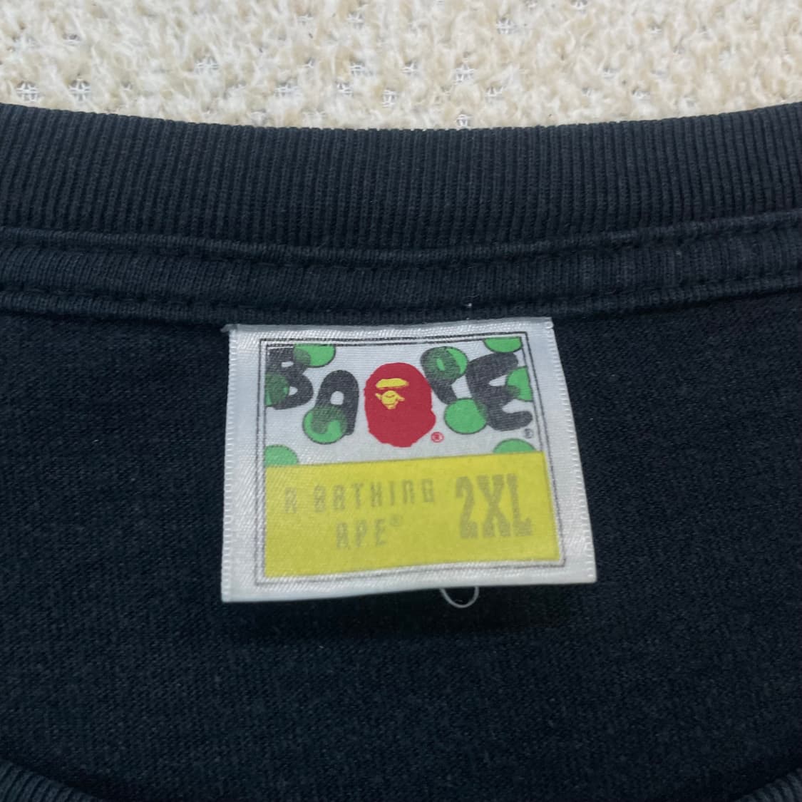 베이프 Bape 스몰 자수 로고 반팔티 블랙 상품이미지4