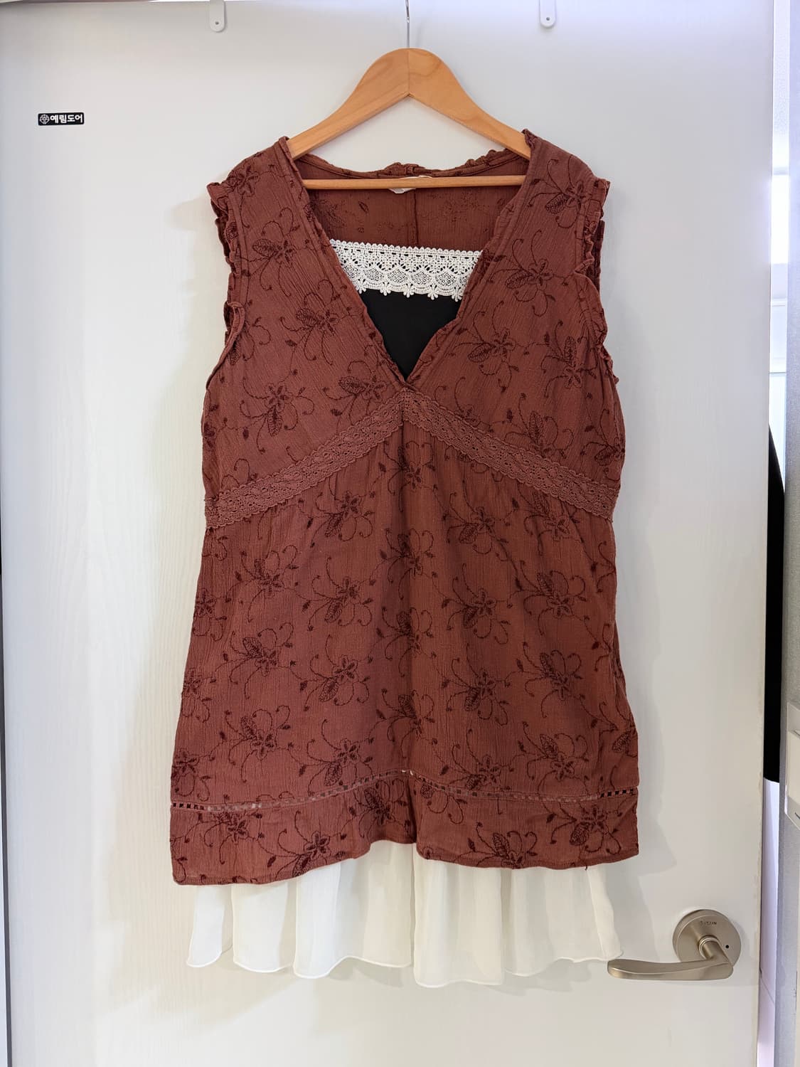 일본빈티지 초코브라운 원피스 세트 상품이미지1