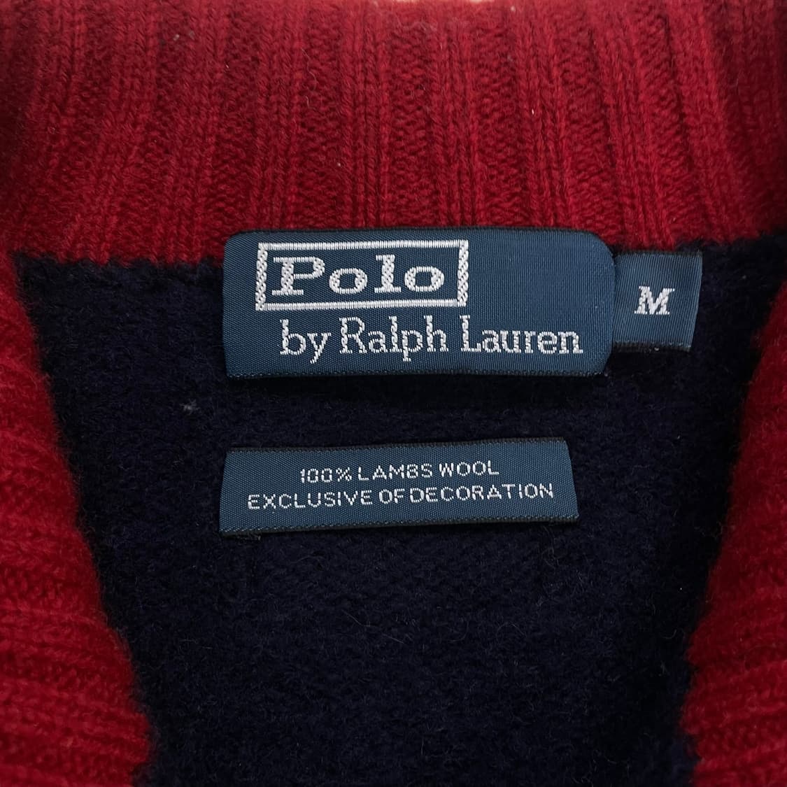 폴로 랄프로렌 빅 포니 Britain 니트 집업 네이비 레드 상품이미지7