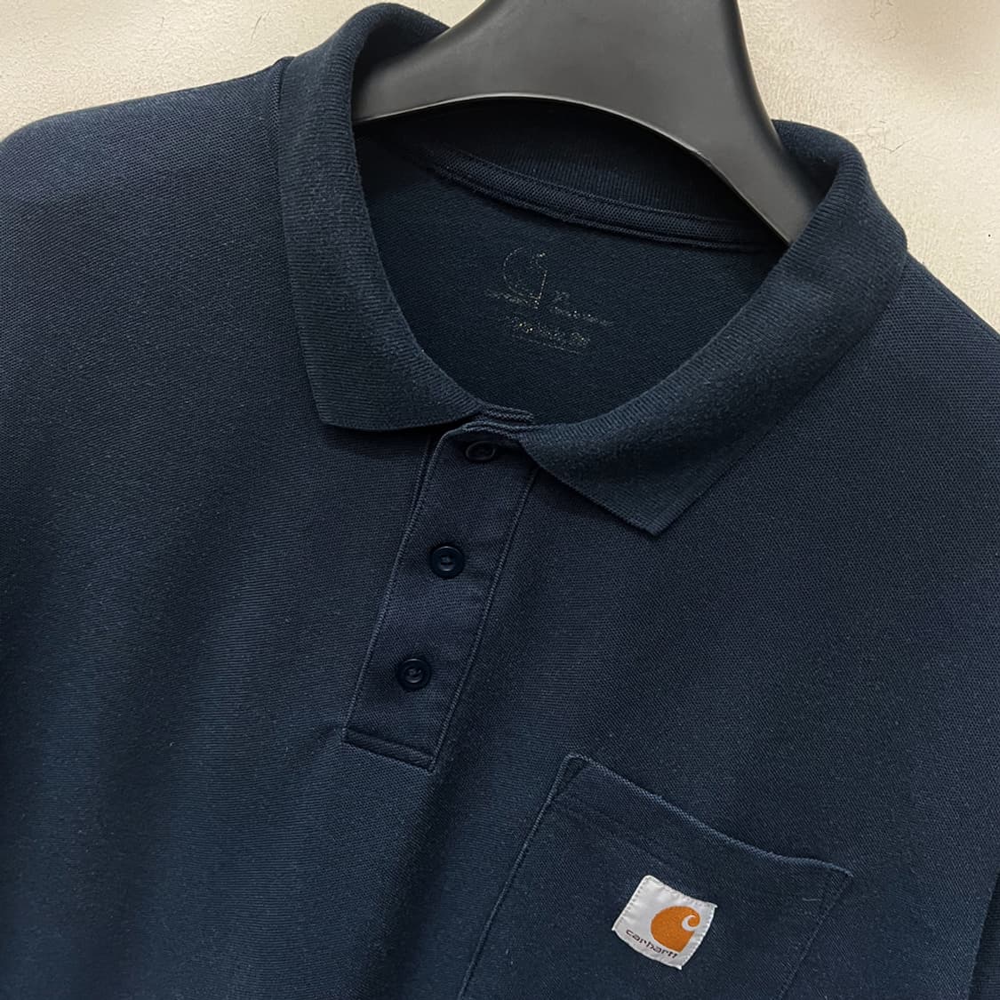 칼하트 오리지날핏 K570 네이비 포켓 카라 반팔티 XL 상품이미지3
