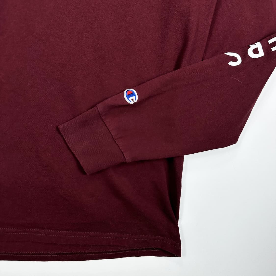 챔피온 빈티지 프린팅 롱슬리브 버건디 M 상품이미지3