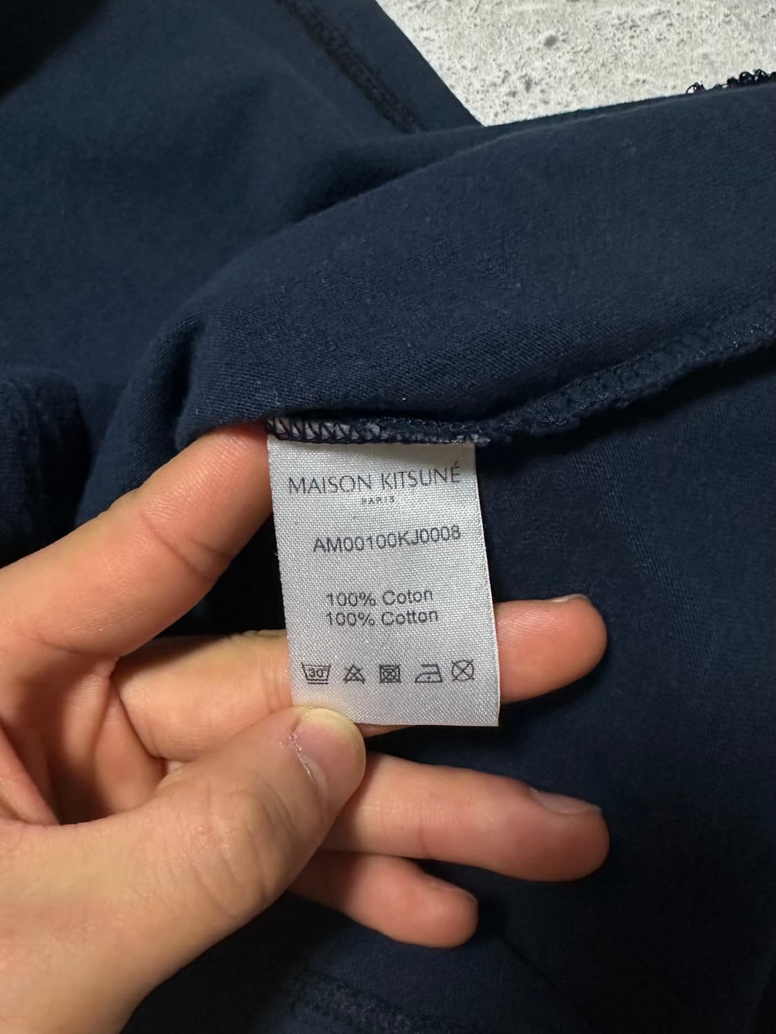 메종키츠네 팔레 로얄 네이비 반팔티 상품이미지4