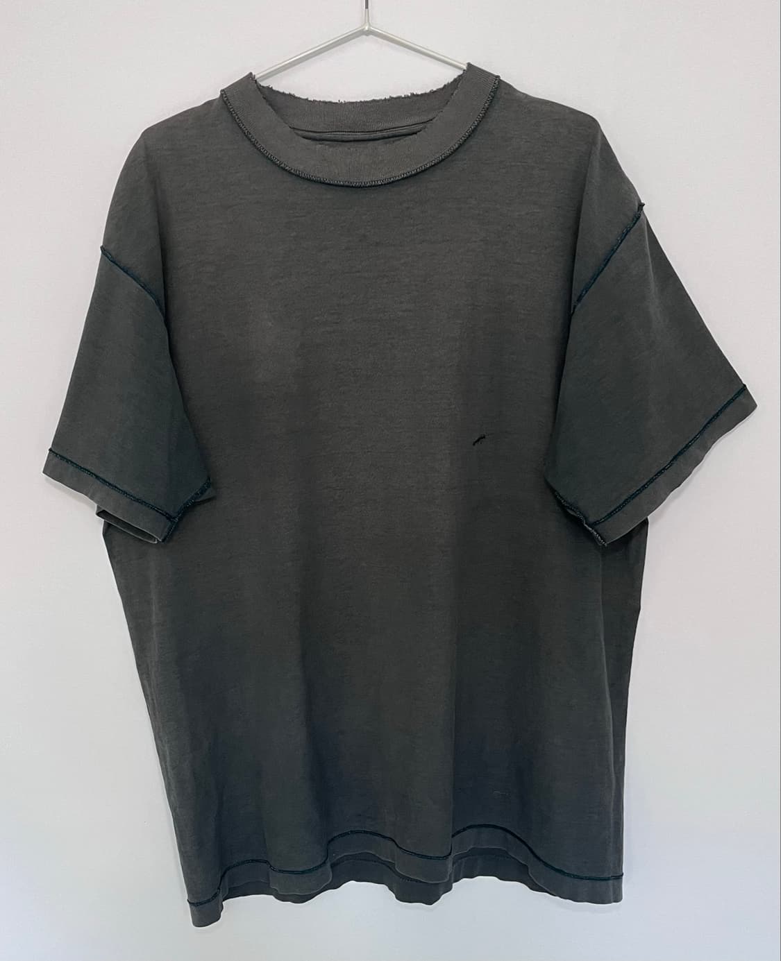 90s Stussy Mr.Blob 페이디드 다크 그린 티셔츠 상품이미지3