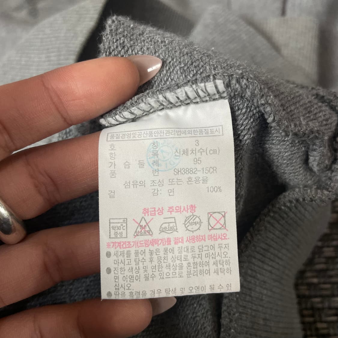 라코스테 빅패치 그레이 맨투맨 S 상품이미지5